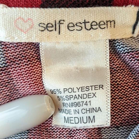 Self Esteem plaid button down shirt - medium - Picture 5 of 5